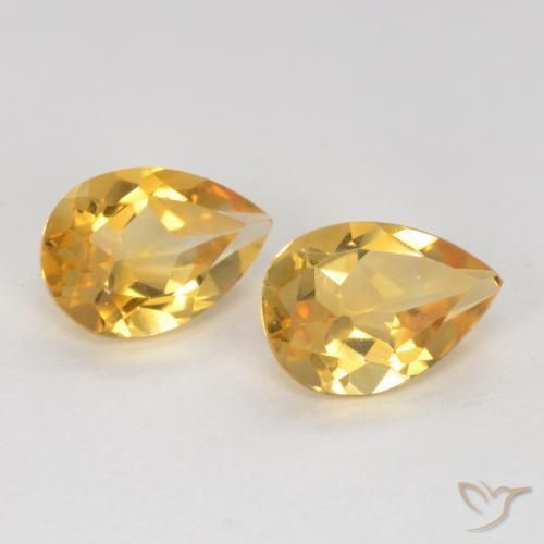 1.31 ct natürliche Helles Gold Citrin-Edelsteine, Birnenform, VVS-VS