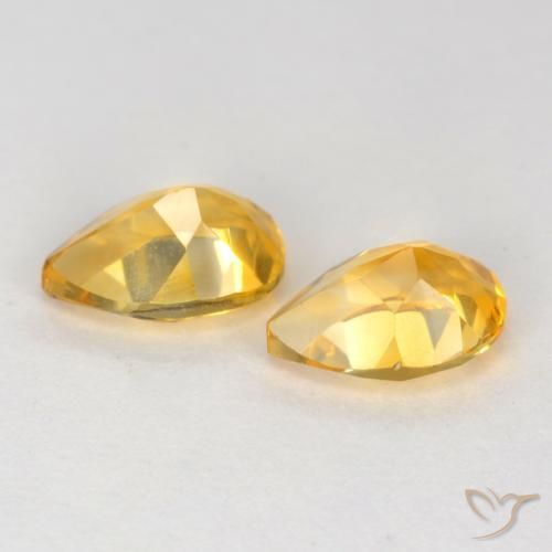 1.31 ct natürliche Helles Gold Citrin-Edelsteine, Birnenform, VVS-VS