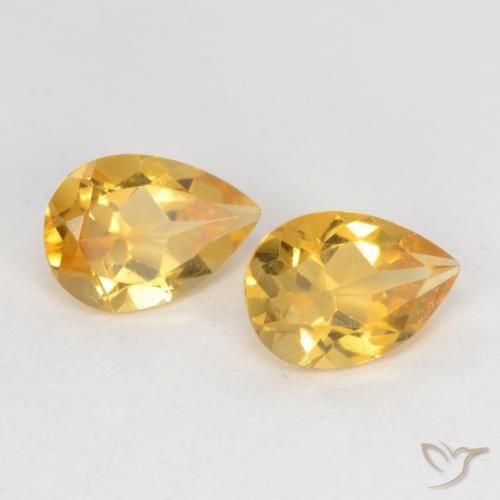 1.17 ct natürliche Mittleres Gold Citrin-Edelsteine, Birnenform, VVS-VS