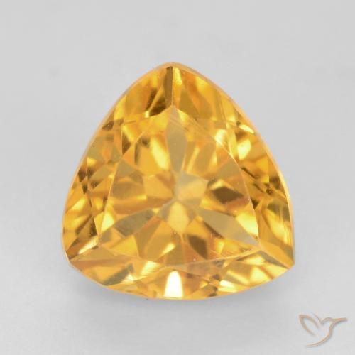 1.65ct Natürlicher gold-orange Citrin, Trillion, VVS-VS