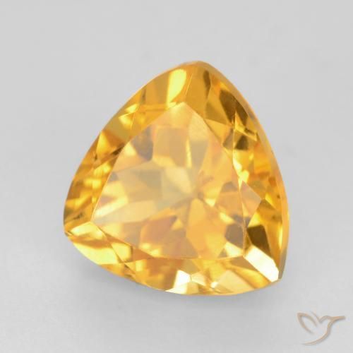 9,17 ctw natürlicher gold-orange Citrin, Trillion, VVS-VS