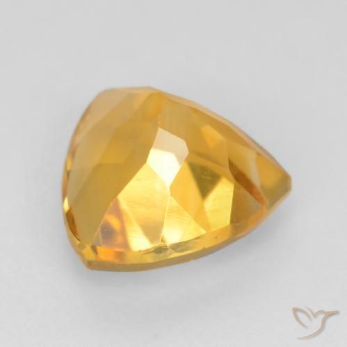 9,17 ctw natürlicher gold-orange Citrin, Trillion, VVS-VS