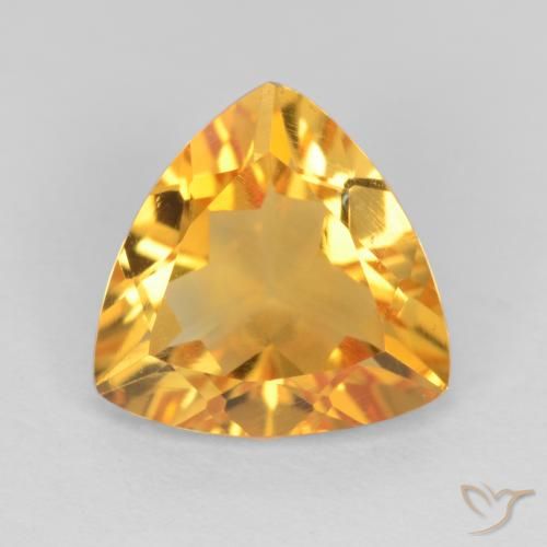 1.97ct Natürlicher Orange-Gold Citrin, Trillion, VVS-VS