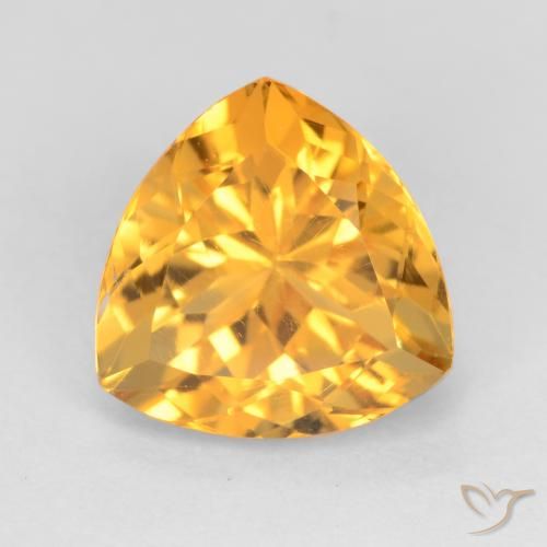 2.48ct Natürlicher Mittelgold Citrin, Trillion, VS