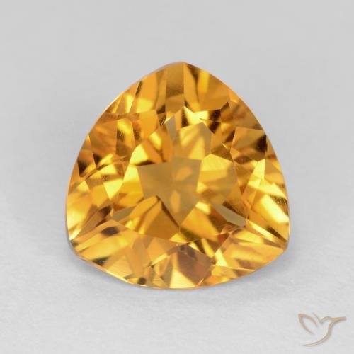 1.72ct Natürlicher Dunkelgolden Citrin, Trillion, VVS-VS
