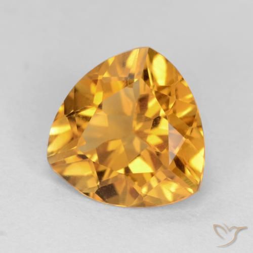9,17 ctw natürlicher Dunkelgolden Citrin, Trillion, VVS-VS