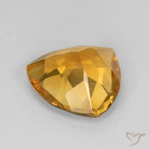 9,17 ctw natürlicher Dunkelgolden Citrin, Trillion, VVS-VS