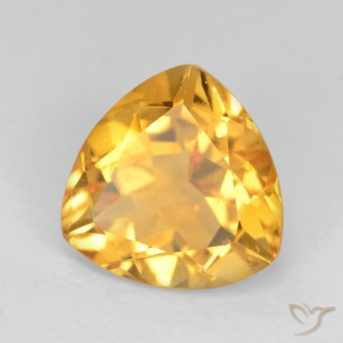 9,17 ctw natürlicher Tiefes Goldorange Citrin, Trillion, VVS-VS