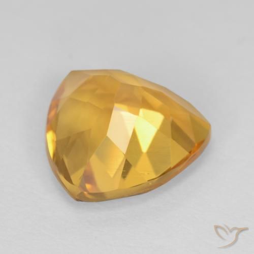 9,17 ctw natürlicher Tiefes Goldorange Citrin, Trillion, VVS-VS