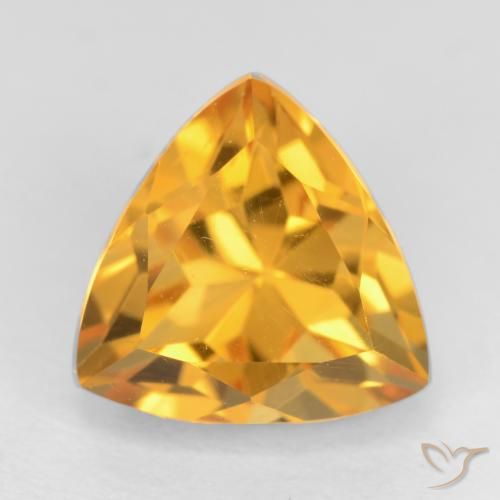 2.82ct Natürlicher Orange-Gold Citrin, Trillion, VVS-VS