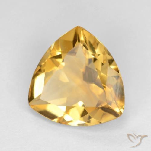 9,17 ctw natürlicher Mittelhelles Gold Citrin, Trillion, VVS-VS