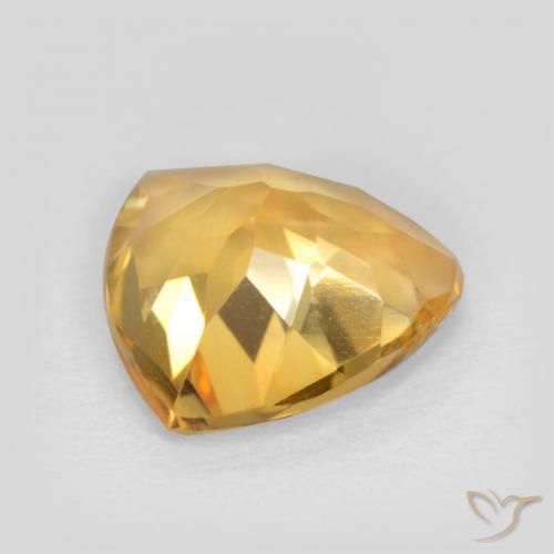 9,17 ctw natürlicher Mittelhelles Gold Citrin, Trillion, VVS-VS
