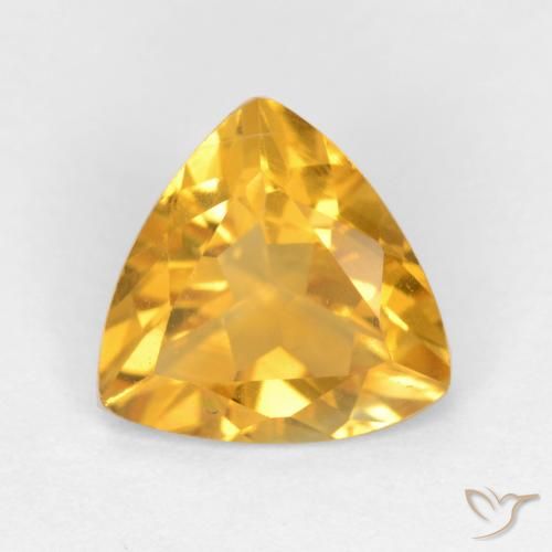 1.39ct Natürlicher Dunkelgolden Citrin, Trillion, VS