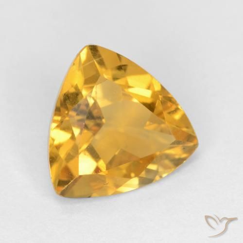 9,17 ctw natürlicher Dunkelgolden Citrin, Trillion, VS