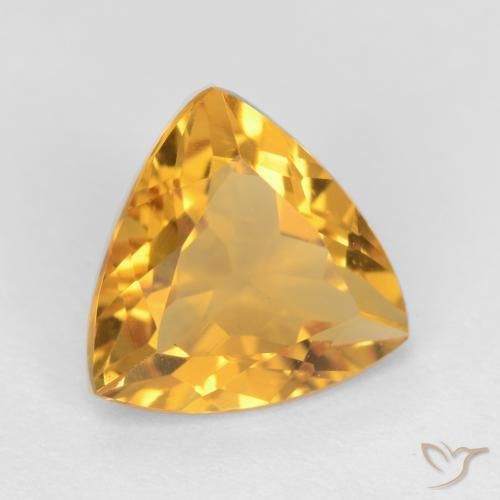 9,17 ctw natürlicher Tiefes Goldorange Citrin, Trillion, VVS-VS