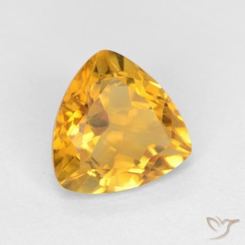 9,17 ctw natürlicher Tiefes Goldorange Citrin, Trillion, VVS-VS
