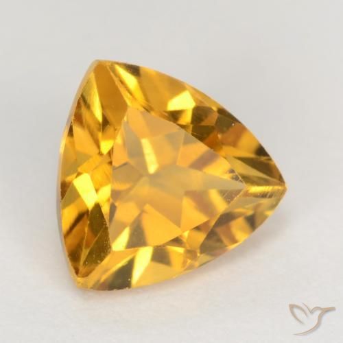 9,17 ctw natürlicher Dunkelgolden Citrin, Trillion, VS