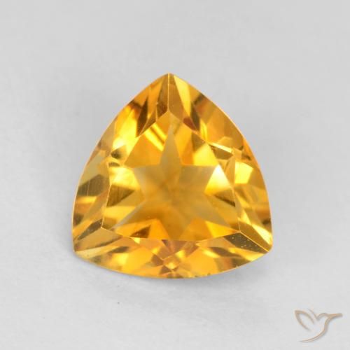 0.98ct Natürlicher Dunkelgolden Citrin, Trillion, VS