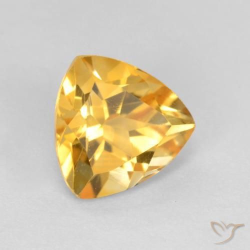 9,17 ctw natürlicher Mittleres Gold Citrin, Trillion, VS