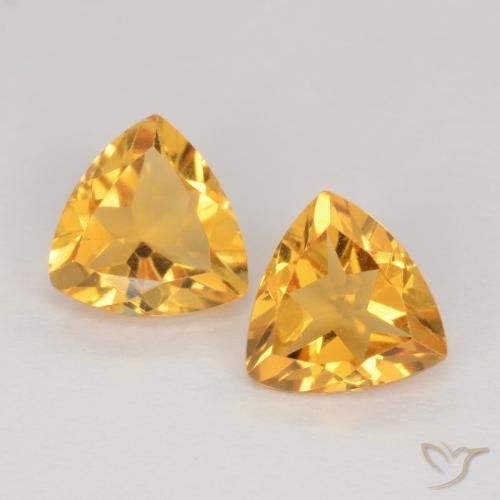 1.94 ct natürliche gold-orange Citrin-Edelsteine, Trillion, VS