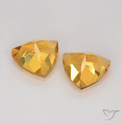 1.94 ct natürliche gold-orange Citrin-Edelsteine, Trillion, VS
