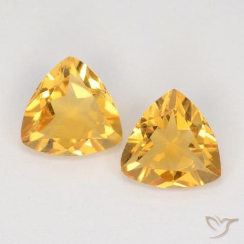 1.95ctw Natürlicher Mittelgold Citrin, Trillion, VS
