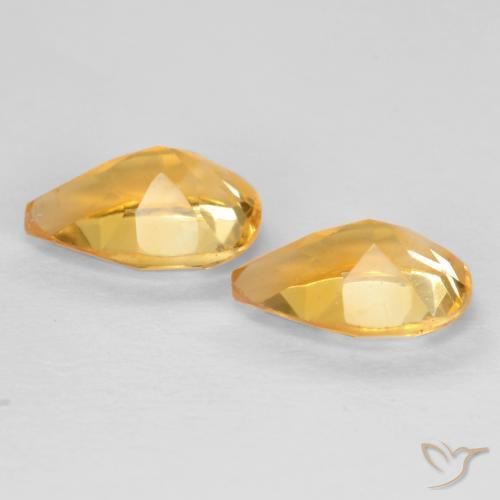1.25 ct natürliche Tiefes Goldorange Citrin-Edelsteine, Birnenform, VVS-VS