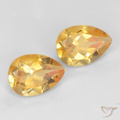 1.44 ct natürliche Helles Gold Citrin-Edelsteine, Birnenform, VVS-VS