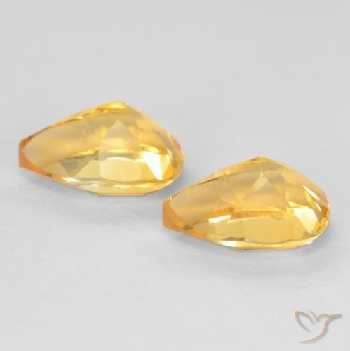 1.44 ct natürliche Helles Gold Citrin-Edelsteine, Birnenform, VVS-VS