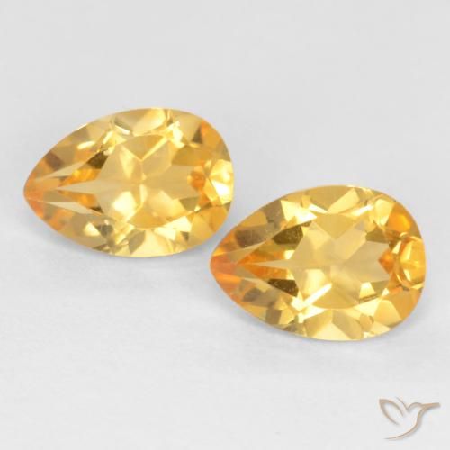 1.34ctw Natürlicher Golden Citrin, Birnenform, VVS-VS