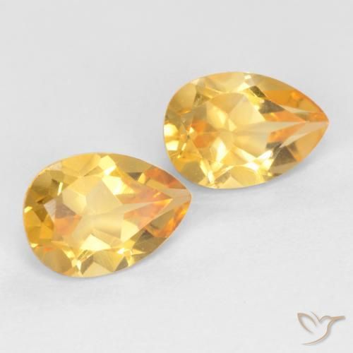 1.34 ct natürliche Golden Citrin-Edelsteine, Birnenform, VVS-VS