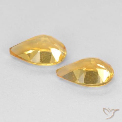 1.18 ct natürliche Mittel-Dunkelgold Citrin-Edelsteine, Birnenform, VVS-VS