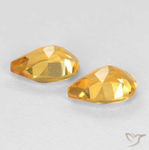 1.29 ct natürliche Mittel-Dunkelgold Citrin-Edelsteine, Birnenform, VVS-VS