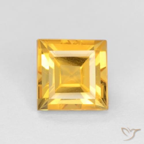 1.75ct Natürlicher Helles Gold Citrin, Quadrat, VS