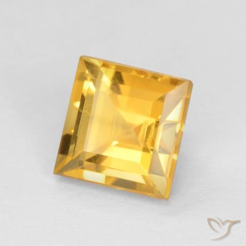 9,17 ctw natürlicher Helles Gold Citrin, Quadrat, VS