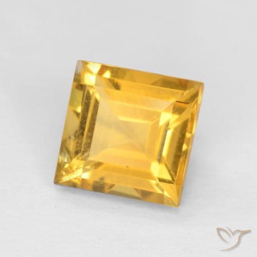 9,17 ctw natürlicher Mittelgold Citrin, Quadrat, VS