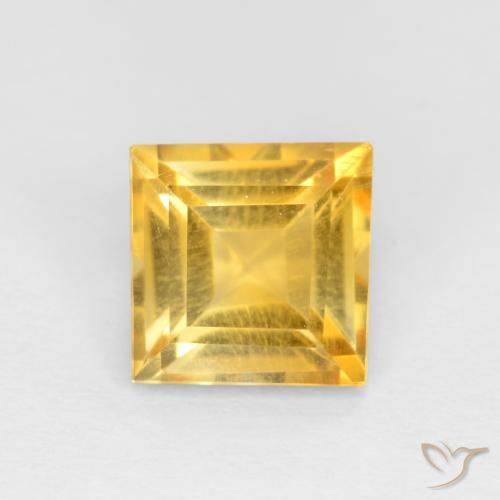 1.19ct Natürlicher gold-orange Citrin, Quadrat, VS