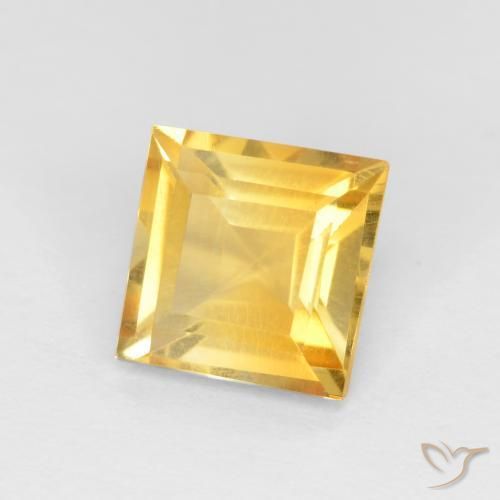9,17 ctw natürlicher gold-orange Citrin, Quadrat, VS