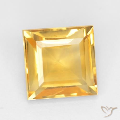 3.19ct Natürlicher Mittleres Gold Citrin, Quadrat, VS