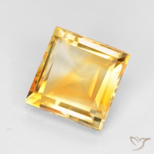 9,17 ctw natürlicher Helles Gold Citrin, Quadrat, VS