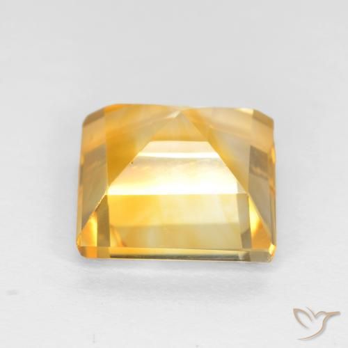 9,17 ctw natürlicher Helles Gold Citrin, Quadrat, VS