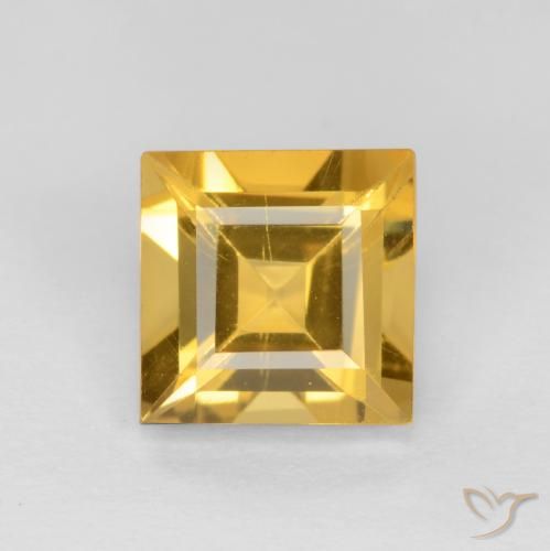 1.49ct Natürlicher Mittelgold Citrin, Quadrat, VS