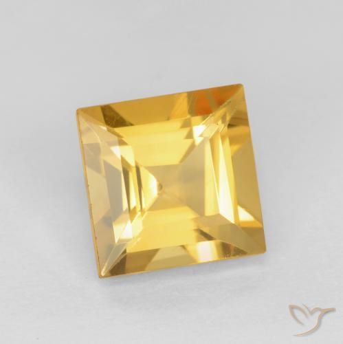 9,17 ctw natürlicher Mittelgold Citrin, Quadrat, VS