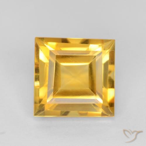 2.36ct Natürlicher Mittleres Gold Citrin, Quadrat, VS