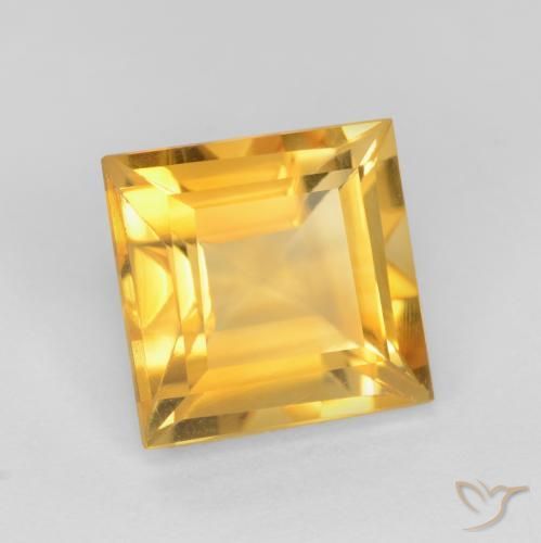 9,17 ctw natürlicher Mittleres Gold Citrin, Quadrat, VS