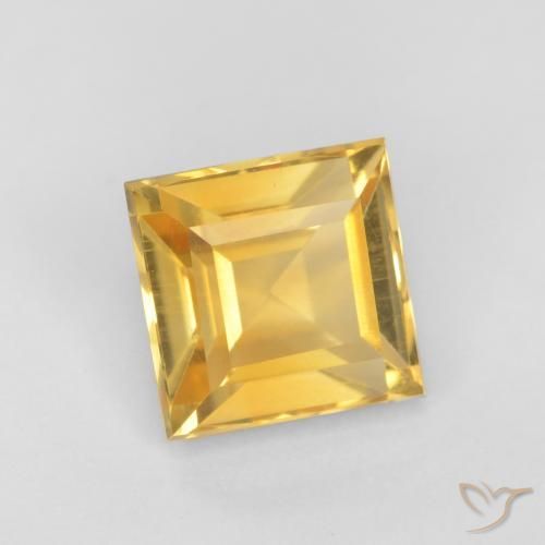 9,17 ctw natürlicher Mittleres Gold Citrin, Quadrat, VS