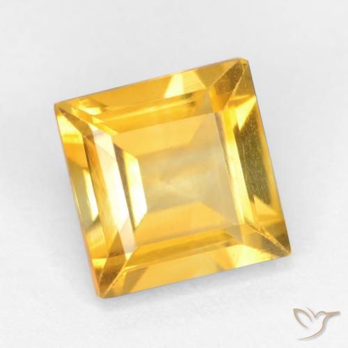 9,17 ctw natürlicher gold-orange Citrin, Quadrat, VS