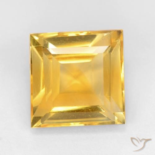 3.54ct Natürlicher Golden Citrin, Quadrat, VS