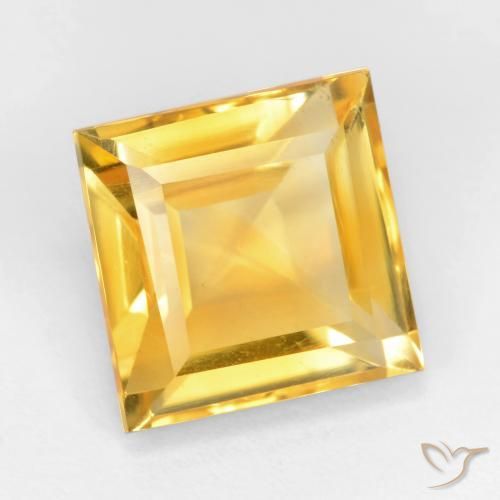9,17 ctw natürlicher Golden Citrin, Quadrat, VS
