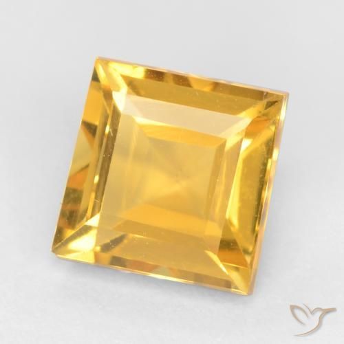 9,17 ctw natürlicher gold-orange Citrin, Quadrat, VS